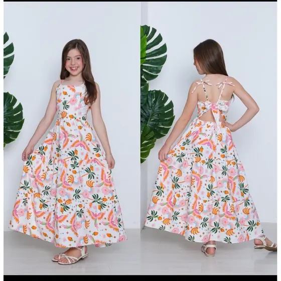 Vestido juvenil longo Bruna, ideal para festa,casamento,batizado,aniversário e festa Natal e ano novo.