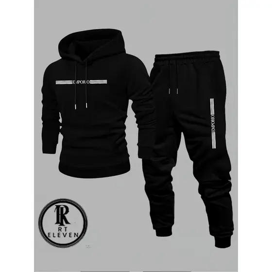 Conjunto Moletom Estampado Blusa Moletom + Calça Com Bolso  Linha Premium StreetWear Casaco de Frio Lançamento Inverno