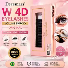 Cílios W 4D Decemars Volume Egípcio Extensão De Cílios Alongamento Híbrido 0.07D CX ROSA