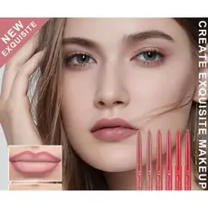 12 Pçs/Set Lipliner Lápis Desenhar Esboço A Linha Labial Caneta Matte Batom De Longa Duração Rosa Veludo Maquiagem