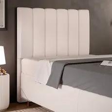 Cabeceira Cama Box Painel Solteiro 100 cm Dália W01 Linho Cru - Lyam Decor