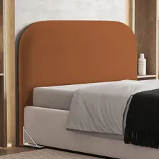 Cabeceira Cama Box Queen 160cm Orgânica Lanna W01 Bouclê Terracota - Lyam Decor