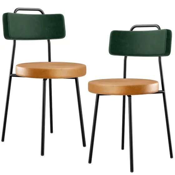 Kit 2 Cadeiras Cozinha Sala Jantar Barcelona L02 Facto Verde Musgo Couríssimo Whisky - Lyam Decor