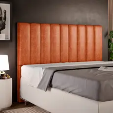 Cabeceira Cama Box Queen 160 cm Dália W01 Couríssimo Camel - Lyam Decor