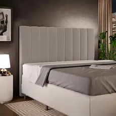 Cabeceira Cama Box Casal King 195 cm Dália W01 Bouclê Bege - Lyam Decor