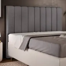 Cabeceira Cama Box King 195 cm Dália W01 Linho Cinza Escuro - Lyam Decor