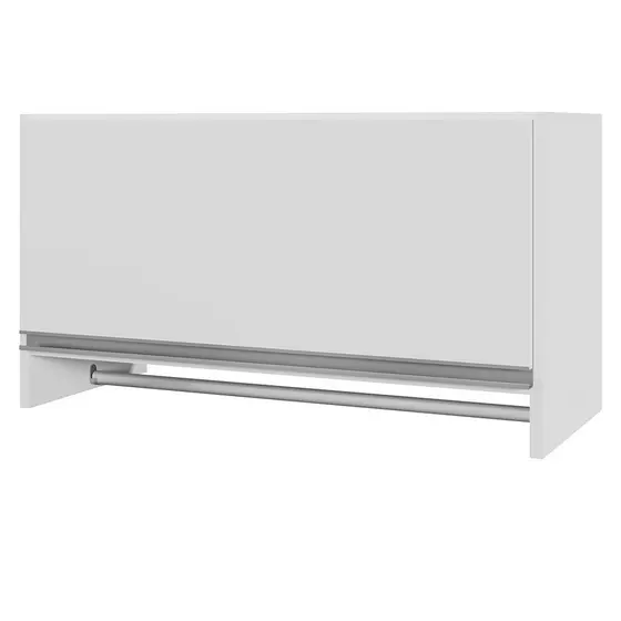 Armário Multiuso Aéreo Cabideiro Grécia L03 Branco - Lyam Decor