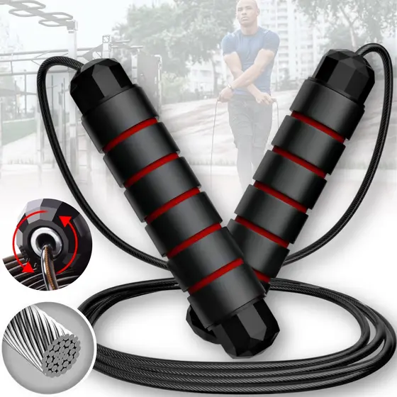 Corda De Pular Profissional Ajustavel Crossfit Malhar Academia Exercício em Casa
