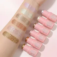 Bastão Iluminador 6 Cores À Prova D'água Longa Duração Efeito Glow Todas as Peles Frio, Neutro, Quente