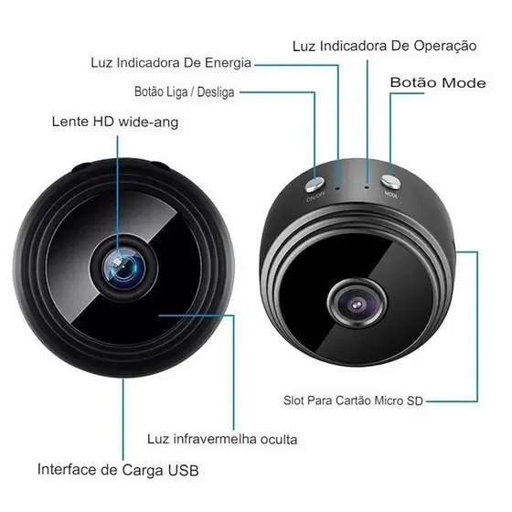 Mini Câmera A9 1080P HD Ip Versão Noturna De Vídeo De Voz Câmeras De Vigilância Sem Fio Wifi