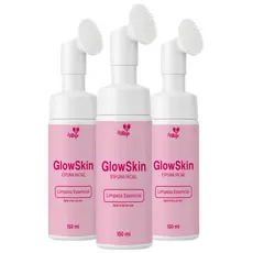 3 Sabonete Facial em Espuma GLOW SKIN: Limpeza Profunda para uma Pele Iluminada