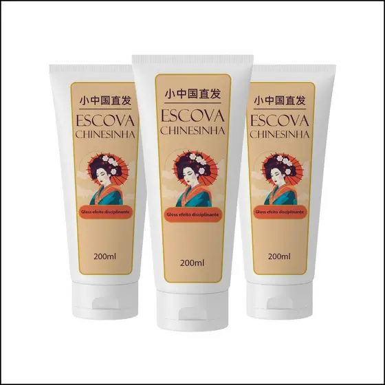 Kit 3x Escova Chinesinha 200ml –  Disciplinante | Cabelos Lisos, Sem Frizz e Brilhantes