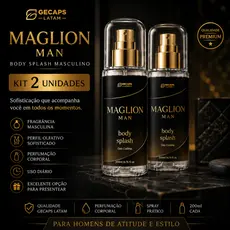 Kit 2 Maglion Man Body Splash Masculino 200ml | Perfume Corporal Premium | Gecaps Latam
