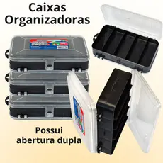 Caixa Estojo Organizador até 4 Maleta Parafuso Pesca porcas Agulha Aviamentos ferramenta