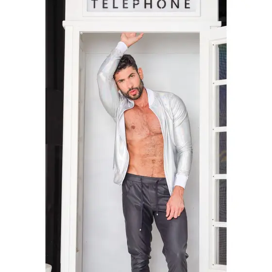 Jaqueta Masculina JotaVê Bomber Prata Edição Limitada Moda Masculina Festa