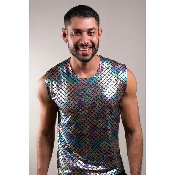 Regata Masculina Estampa Cauda Sereia Edição Limitada Moda Masculina
