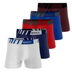 Kit 4 Cuecas Boxer Algodao ou Microfibra Premium Cueca Box Lisa Cotton ou Microfibra