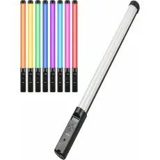 Bastão De Luz De Vídeo Rgb Led, Bastão De Luz Portátil Para Fotografia Led , Luz Led Colorida 3000K-6000K Regulável Com Bateria Embutida, 14 Cenas De Luz