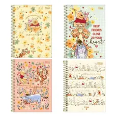 Caderno Universitário Ursinho Pooh - 160F 10M Sortido