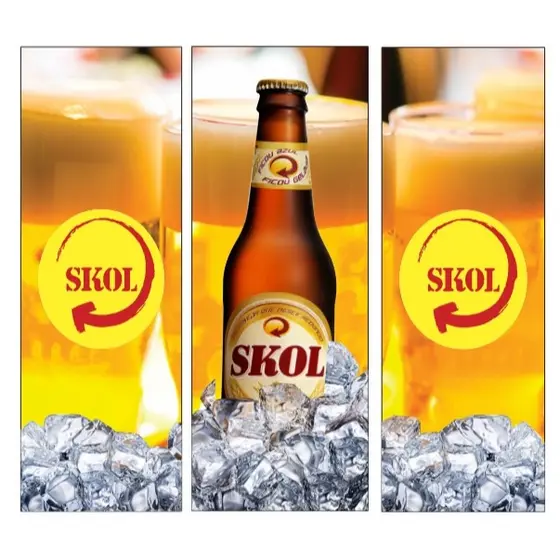 Adesivo Geladeira Personalizado Envelopamento Cerveja SKOL
