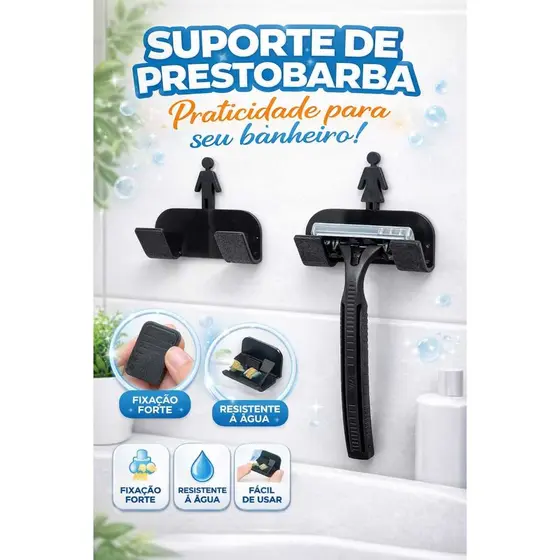 Kit 4 Suporte Prestobarba Acrílico Organizador Banheiro