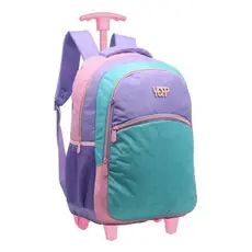 Mochila Feminina Menina Juvenil Rodinhas Escolar Grande