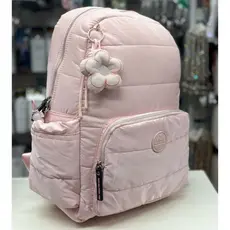 Mochila Kika Feminina Metalizada | Grande, Escolar/Faculdade, 2 Compartimentos