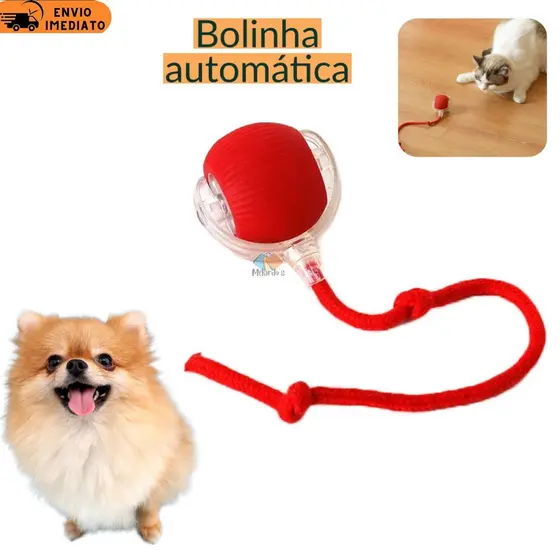 Bolinha Interativa Pet Automática Cães Gatos Recarregavel