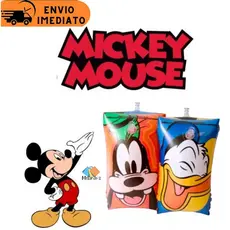 Boia De Braço Inflável Infantil Mickey Mouse Disney Piscina Praia
