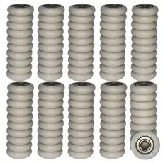 Roldana 30mm com rolamento 608 ZZ Kit 100 peças