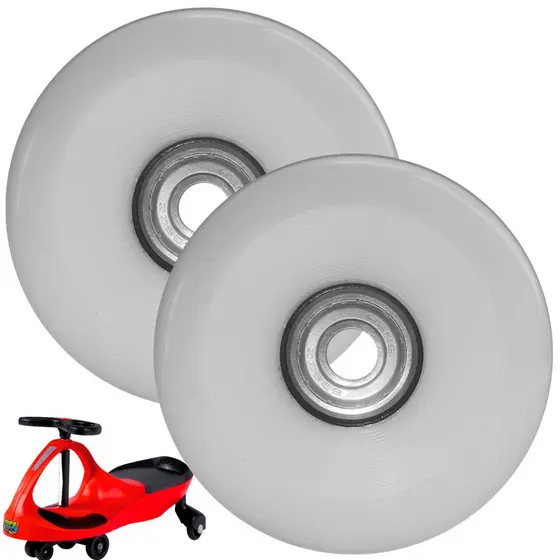 Kit 2 Rodas Carrinho Gira Gira, Patinete E Patins Roller 80mm Com Rolamentos