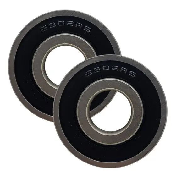 2 Rolamento 6302 2rs Blindagem Borracha Medida: 15x42x13mm