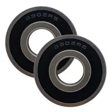 2 Rolamento 6302 2rs Blindagem Borracha Medida: 15x42x13mm