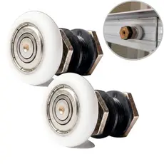 2 Roldanas Excêntricas para Box Vidro 8 a 10mm Com Rolamento