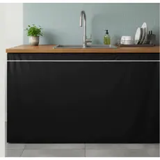 Cortina para Pia de Cozinha Tecido Poliéster Lisa Lavável 0,80cm x 1,40cm Varias Cores
