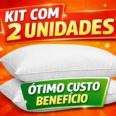 Kit 2 Travesseiros 100% Algodão Antialérgico 50x70 Macio Conforto Hotel Antiácaro Lavável