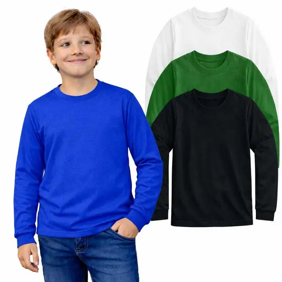 Kit 2 Camiseta básica infantil e juvenil Unissex 2 ao 10 cores sortidas