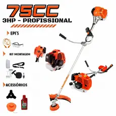 Roçadeira A Gasolina Óleo 2 Tempos 500ml 75cc Completo Alta Performace e Versatilidade