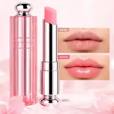 Lip Glow Balm Labial Hidratante Brilho Natural Lábios Rosados