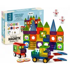 Blocos Magnéticos De Construção Brinquedo Infantil de Montar com Imã Carrinhos