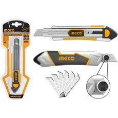 Estilete Lamina Corte Profissional 18 Mm + 6 Laminas Ingco