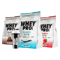 Kit 3x Whey Protein 900g - 2,7kg (Ganho de Força e Perfomance) + Coqueteleira 600ml PROMO