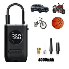 Mini Compressor de Ar Digital Portátil - USB Recarregável - Calibrador de Pneu Profissional 4000mAh