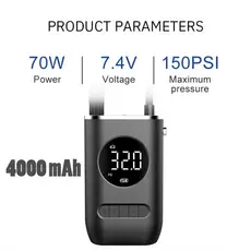 Carro Pneu Inflator Bomba De Ar Elétrica Mini Portátil Sem Fio Compressor Para Motocicleta Bicicleta
