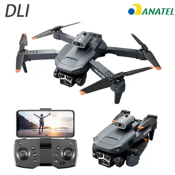 Drone Profissional Com 2 Câmeras Fotografia Aérea Quadricóptero 2.4G Wifi 1800mah