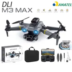 2026 Novo Drone M3 Max 4K Dual Camera Com Motor Sem Escovas Prevenção Obstáculos Dobrável