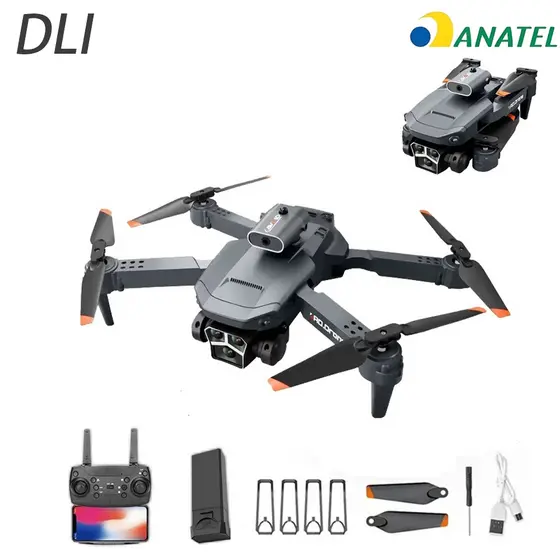 Drone Dual Camera Evitação Obstáculos Profissional Com WIFI Controle Remoto