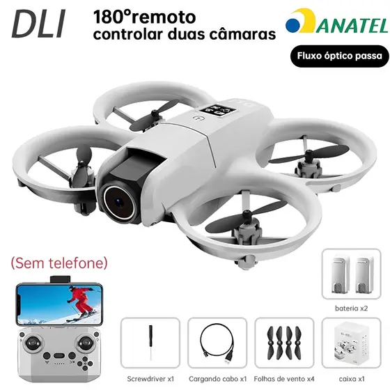 Mini Drone WIFI FPV Hover Câmera 4K Bolso Luzes Coloridas Avião Dobrável Quadcopter RC Brinquedos