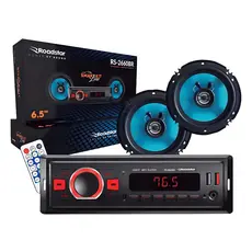 Kit Rádio + 1 Par de Alto-Falantes 6,5” e 1 Par 6x9” Roadstar RS2669BR