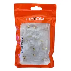 Conector RJ45 CAT5e Hayom AI1012 para Cabo de Rede Pct 20 Unidades